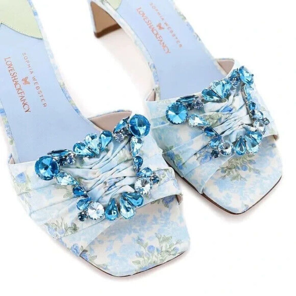 Love Shack Fancy Sophia Webster Margaux Crystal Sandals 5.5 US 35 Rtl $900 nwt - Picture 2 of 2